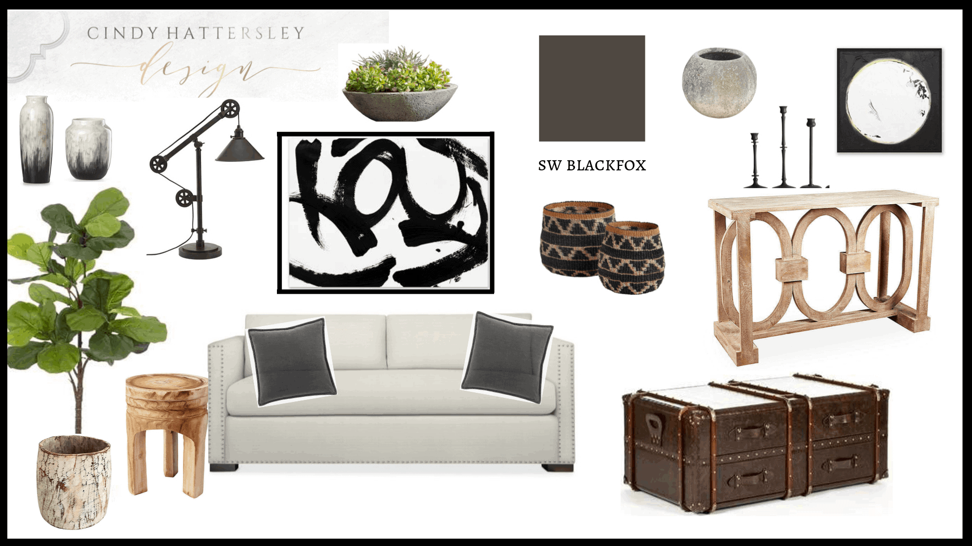get the look black and white decor