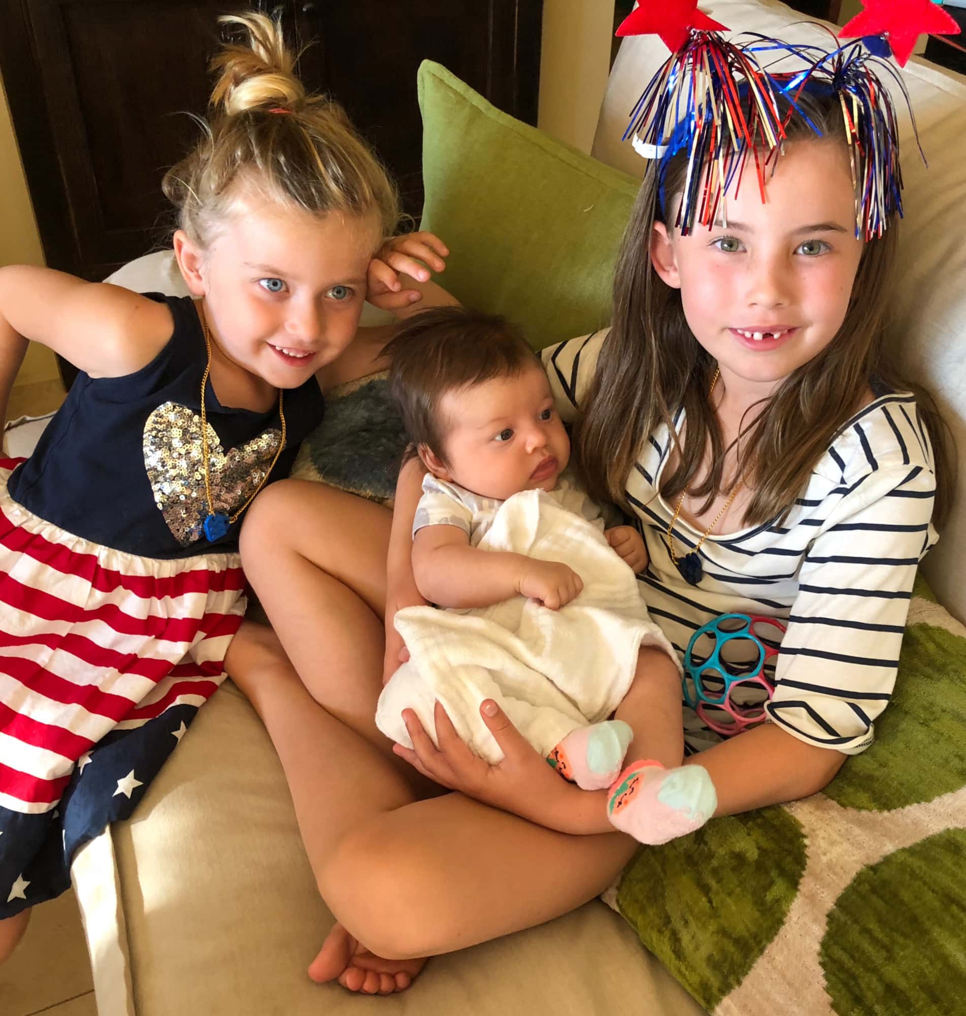 little girls dressed for the 4th of July