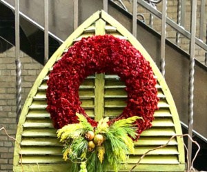 bohemian christmas wreath