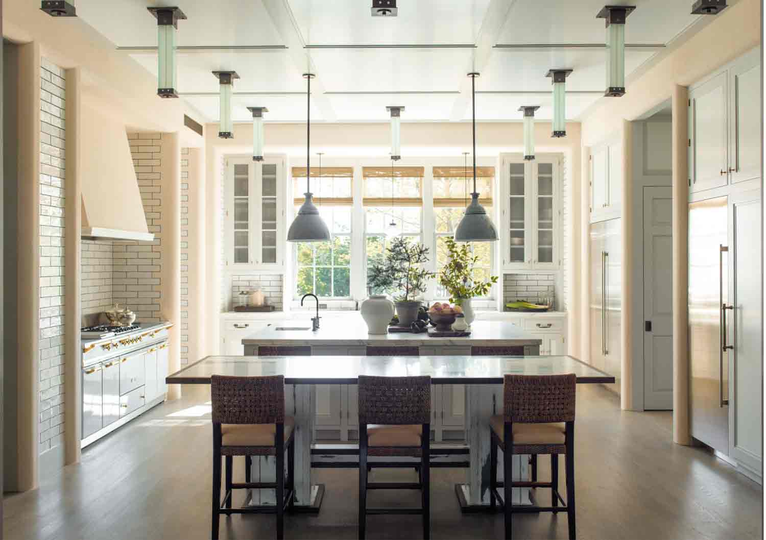 steven gambrel designed white kitchen