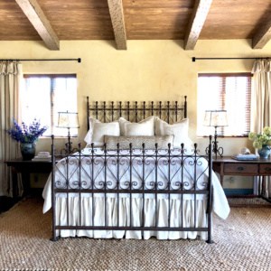 master bedroom iron bed