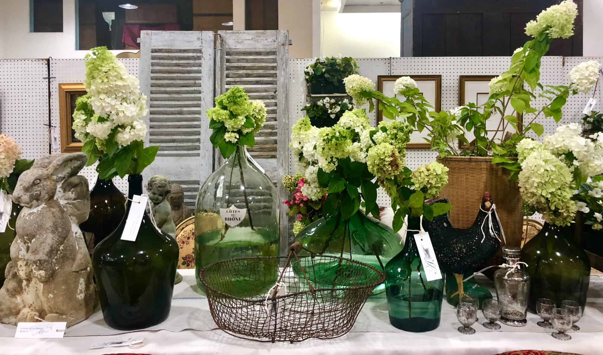 scotts antiques vintage wine bottle arrangement