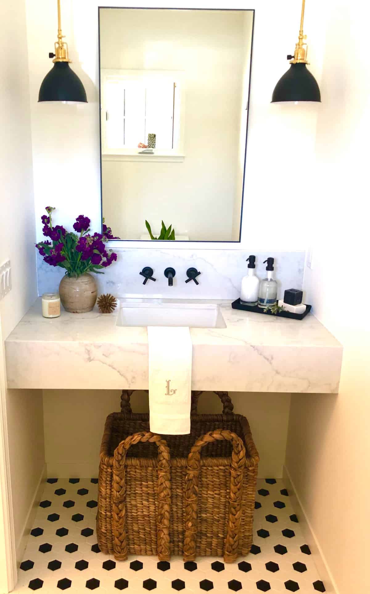 small powder room makeover 2 - Cindy Hattersley Design