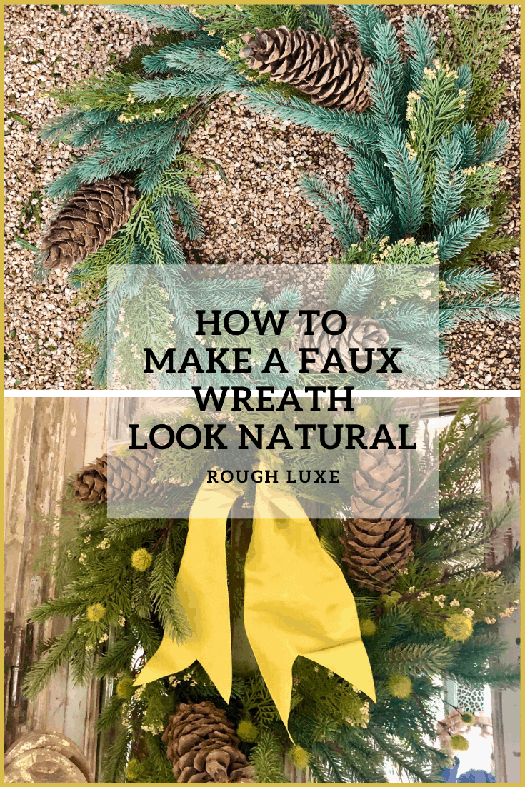 how to make a faux wreath look natural