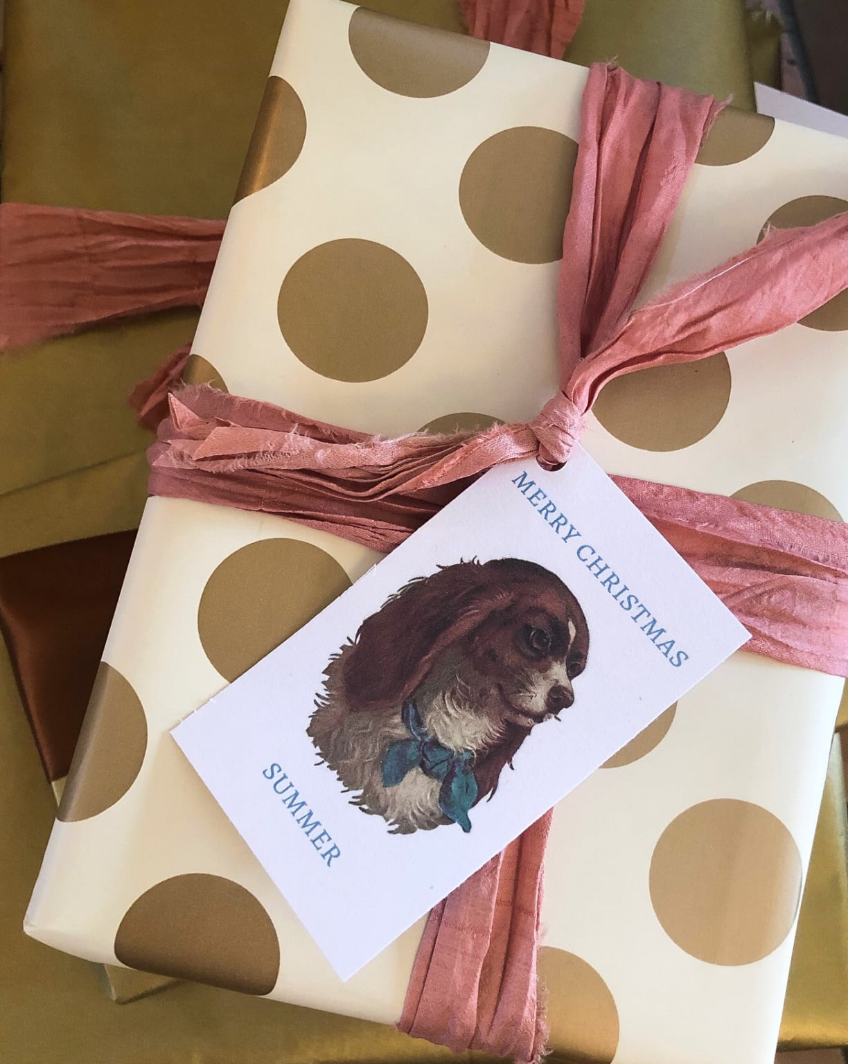 merry christmas king charles gift tag