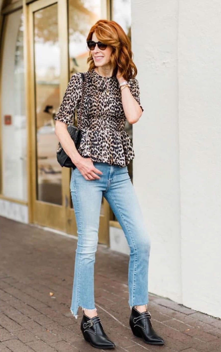 cathy williamson in leopard and jeans