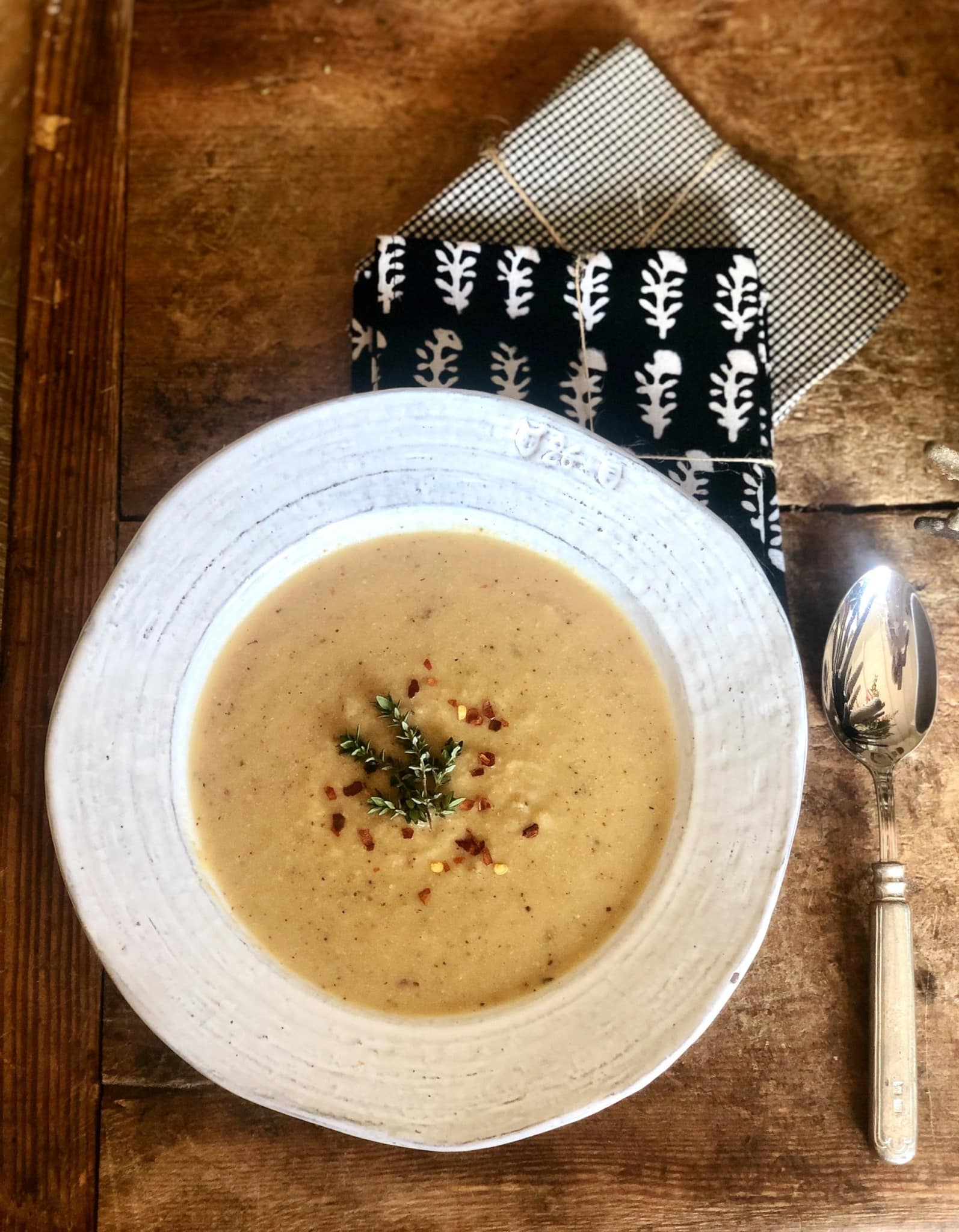 weight watchers friendly roasted cauliflower soup