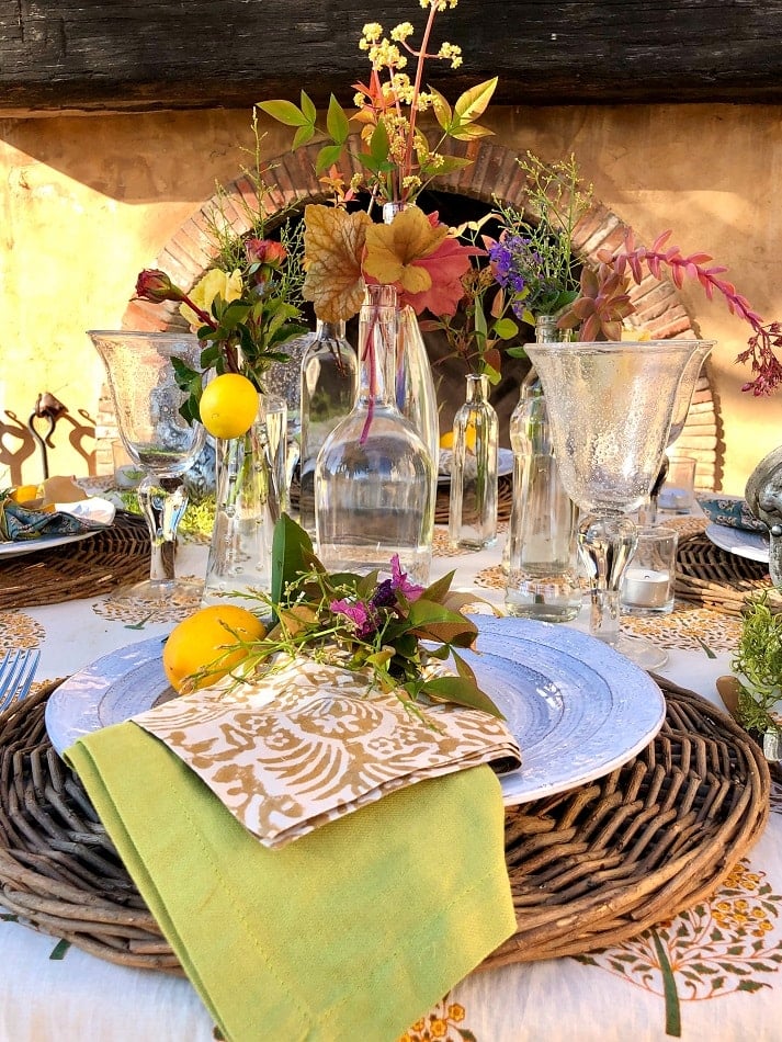 Easy to Create Spring Bottle Tablescape