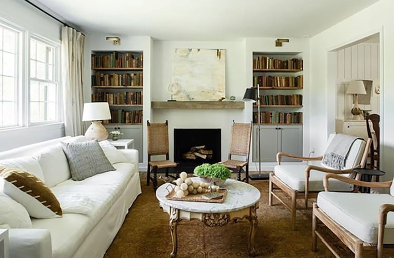 lauren liess designed living room on Cindy Hattersley's blog