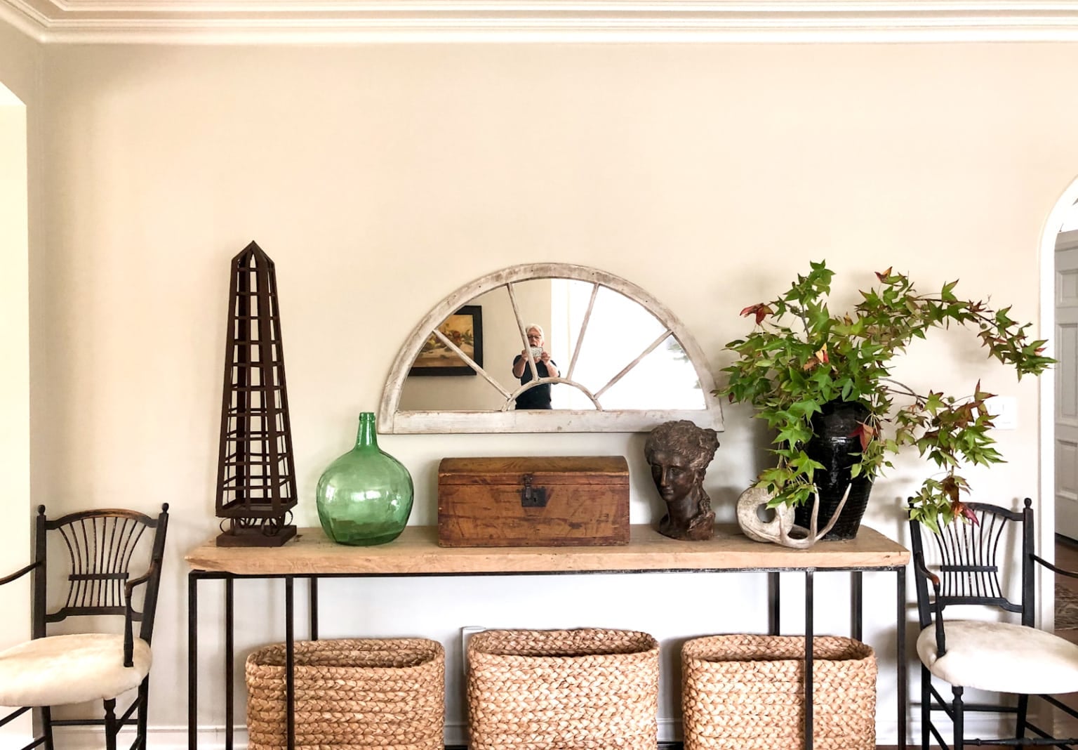 Cindy Hattersley designed console with bust and mirror