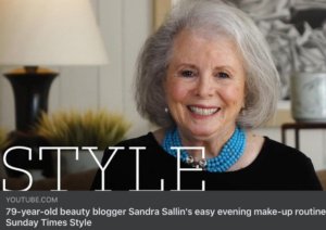 Sandra Sallin beauty blogger and over 70 Rockstar on Cindy Hattersley's blog