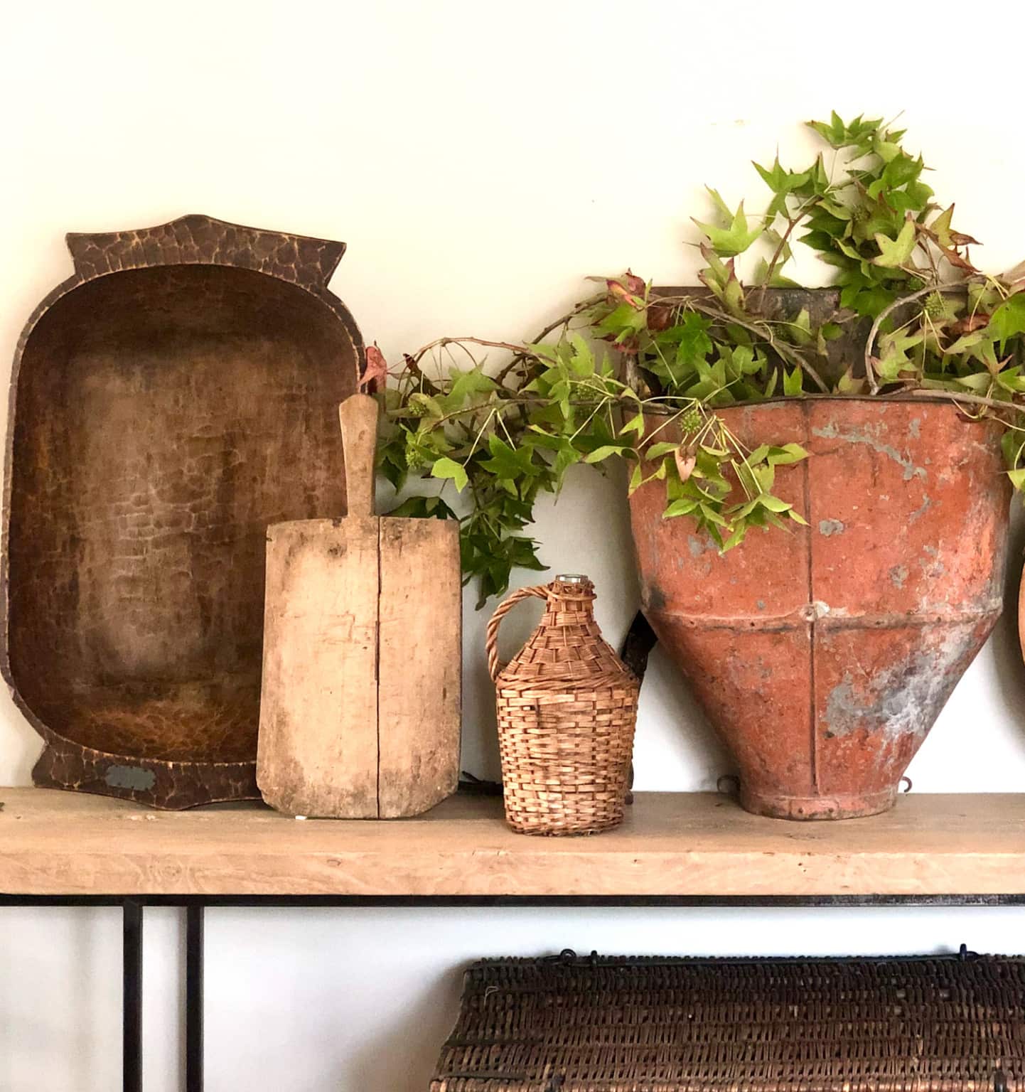 cindy hattersley designed console table breadboards closeup