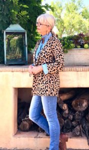 cindy hattersley in j crew sophie jacket and chambray shirt