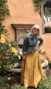 over 50 fashion blogger cindy hattersley in Cp Shades Lily Skirt and J Crew Chambray