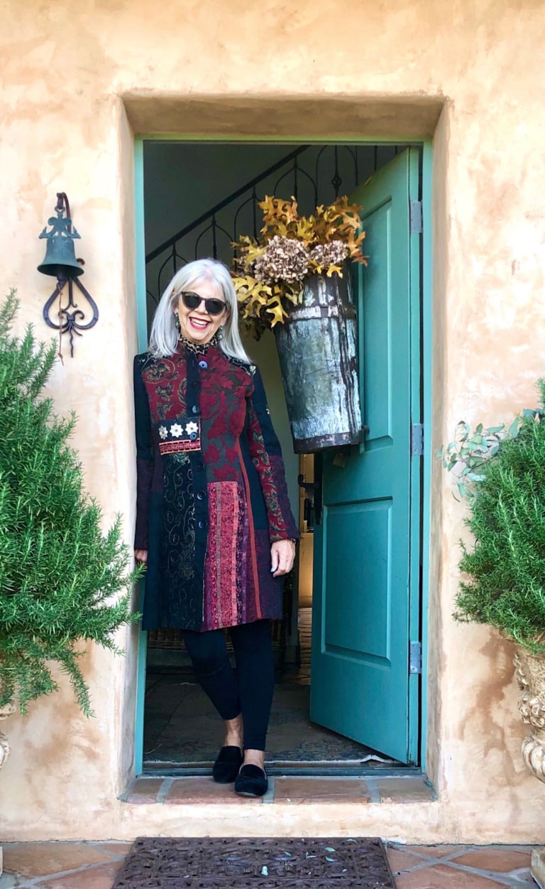 cindy hattersley in vintage statement jacket