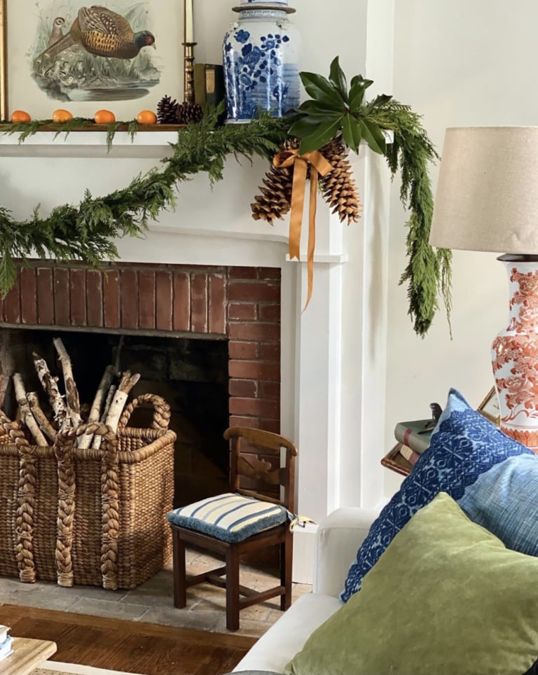 Dylan's fireplace on Cindy Hattersley's blog