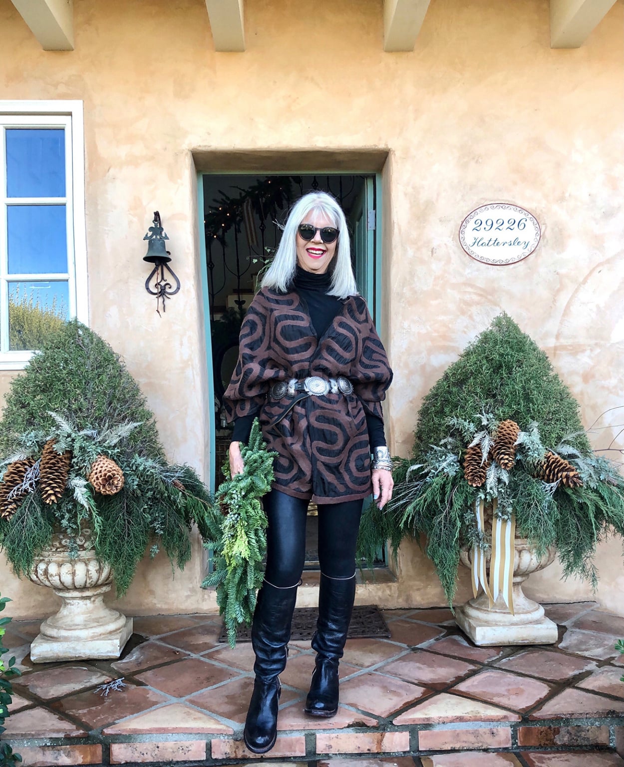 cindy hattersley in IBU Movement Mandoria Felted Scarf