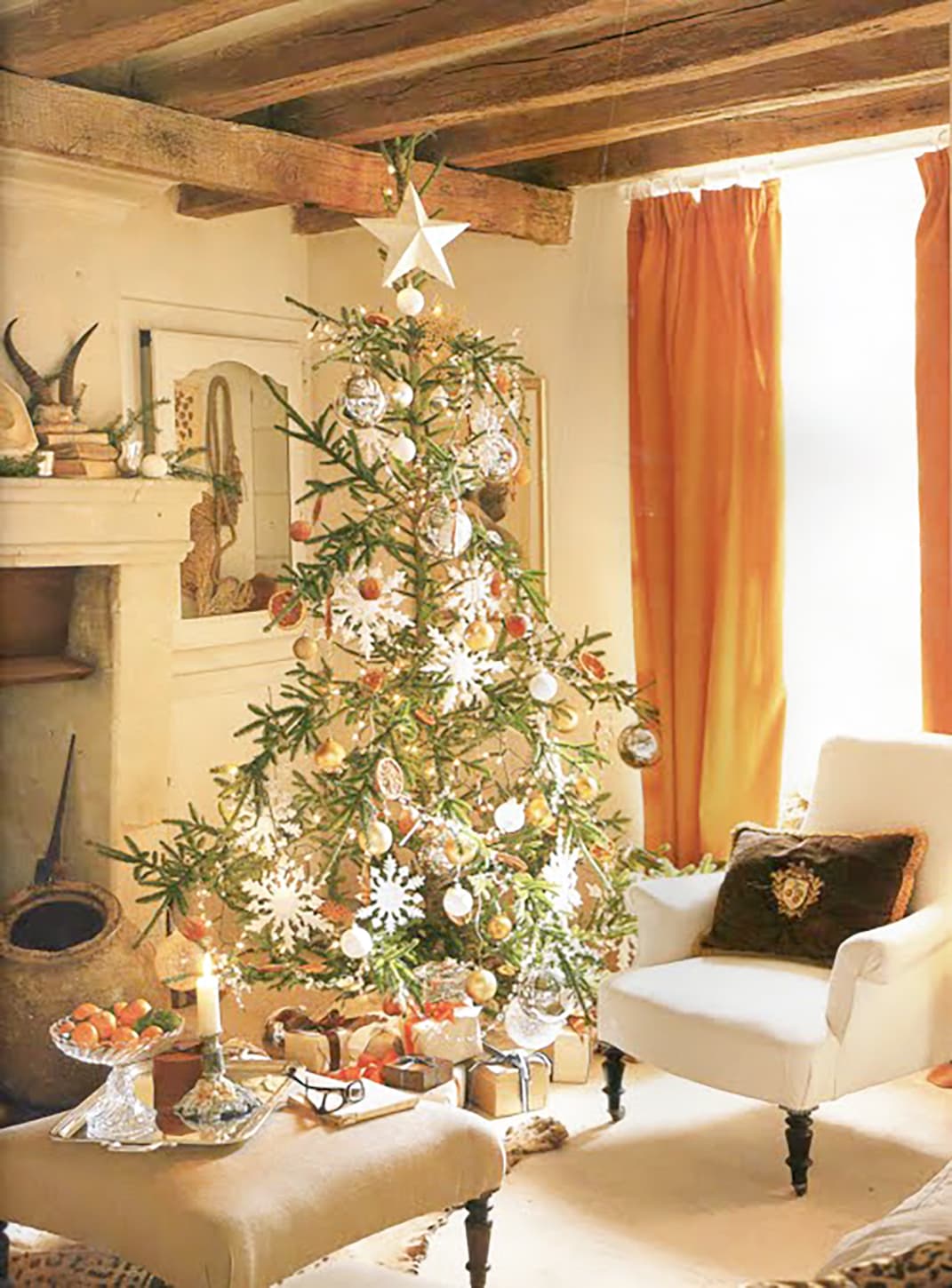 orange decorations christmas in Veranda via Cindy Hattersley's blog