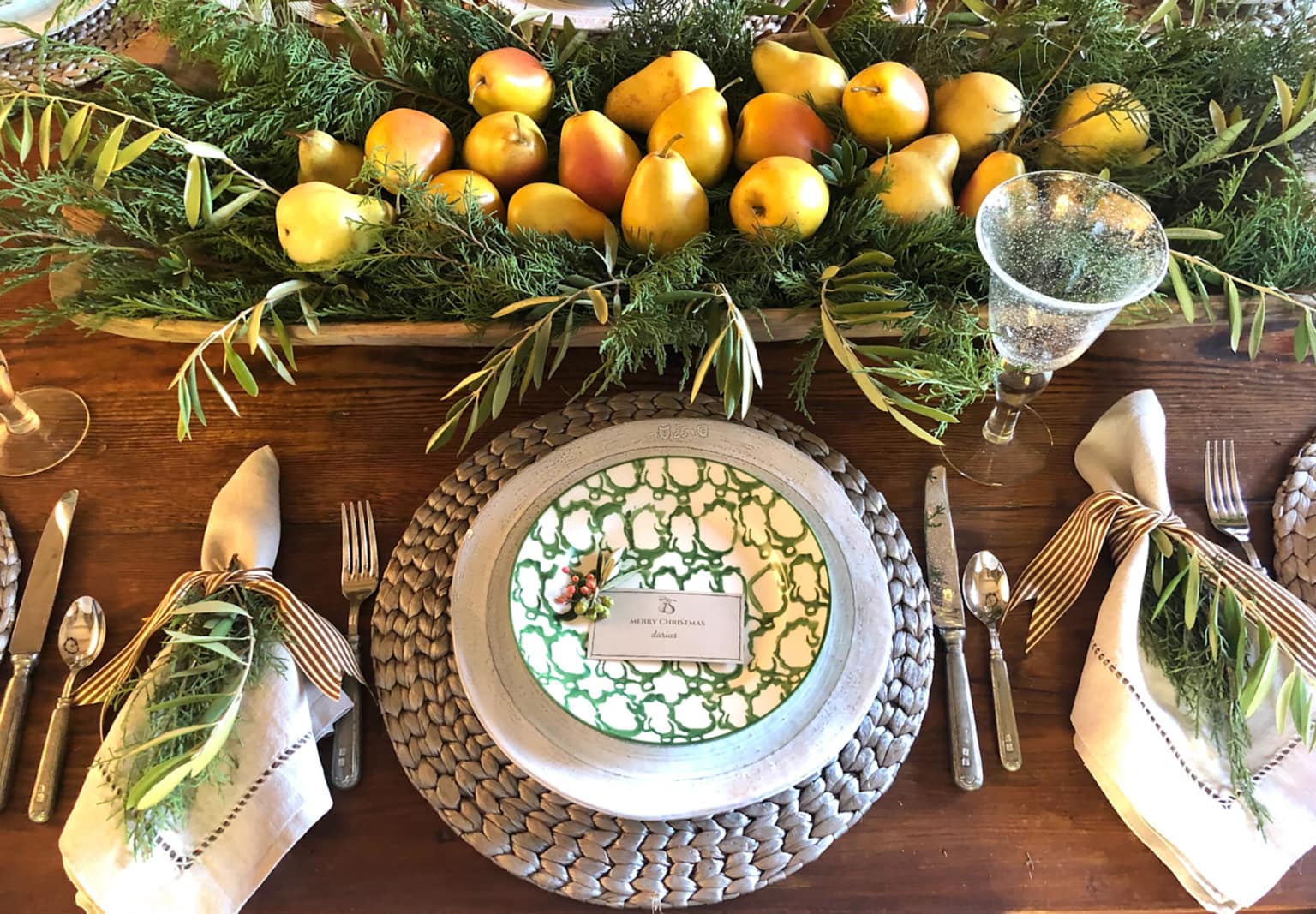 tory burch spongeware salad plates & CINDY'S NAME TAGS