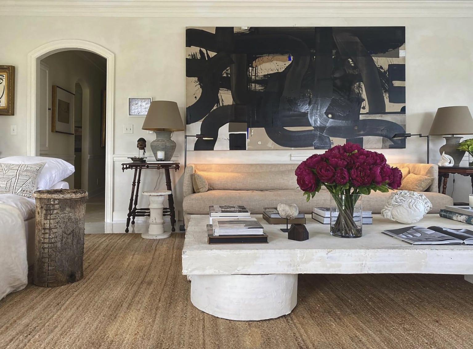 Artist William McClure's living room