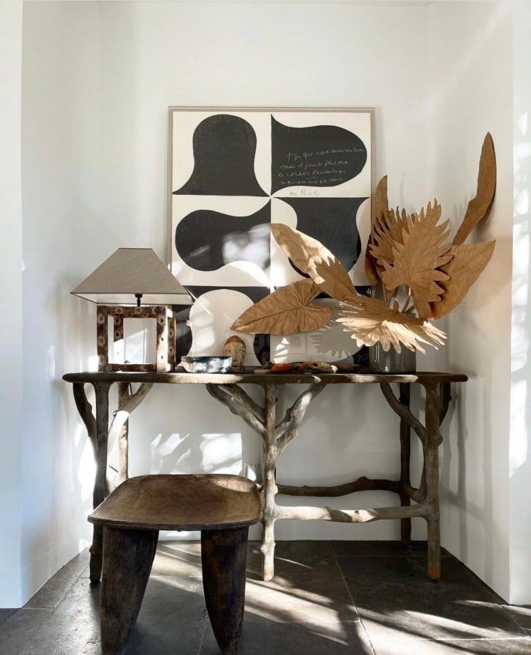 Jill Sharp Weeks Styled Console via Instagram