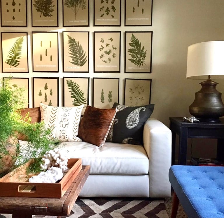 Lauren Liess designed sitting area on Cindy Hattersley's blog