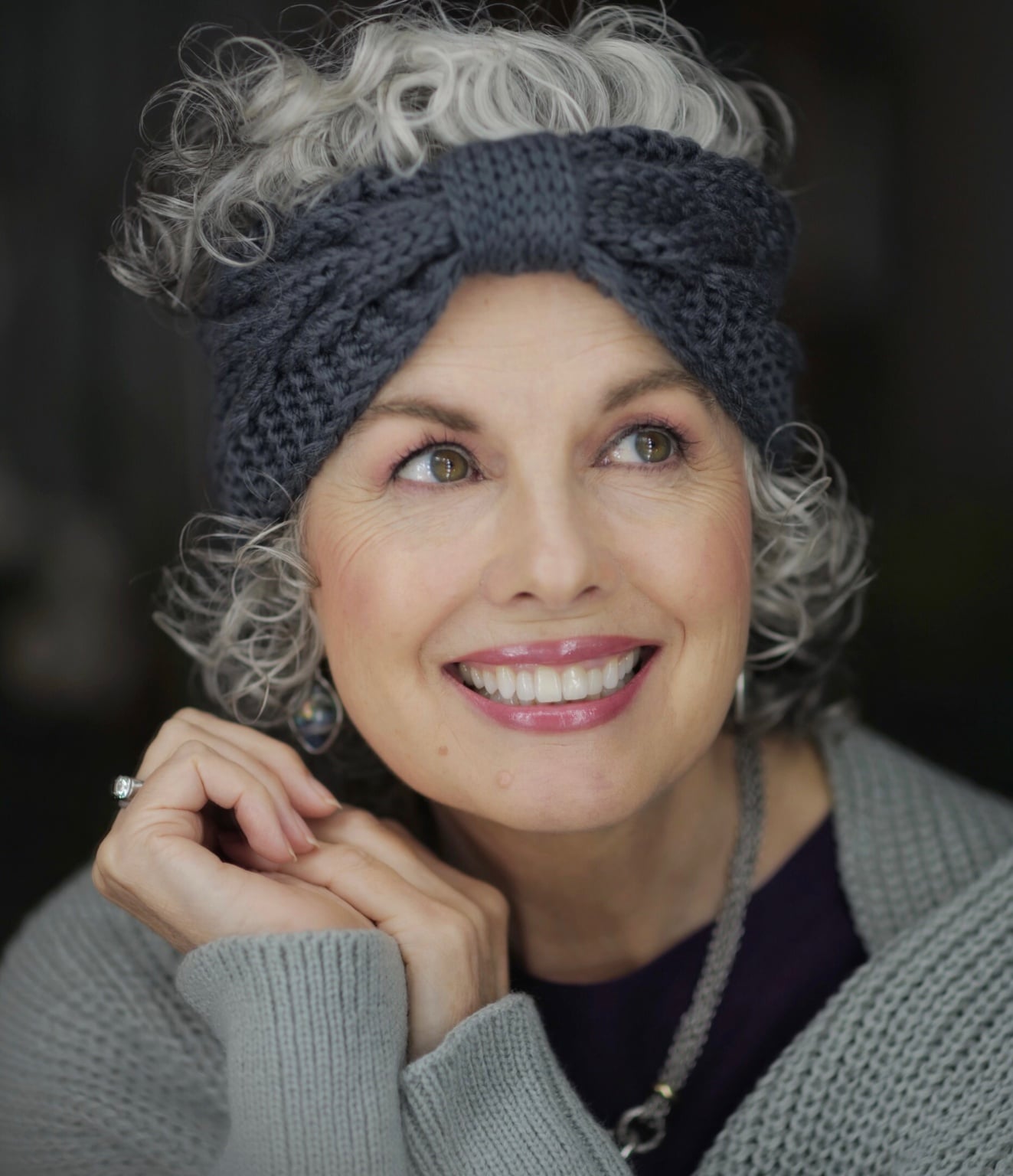Kerry Lou in headband on Cindy Hattersley's blog for Ageless style