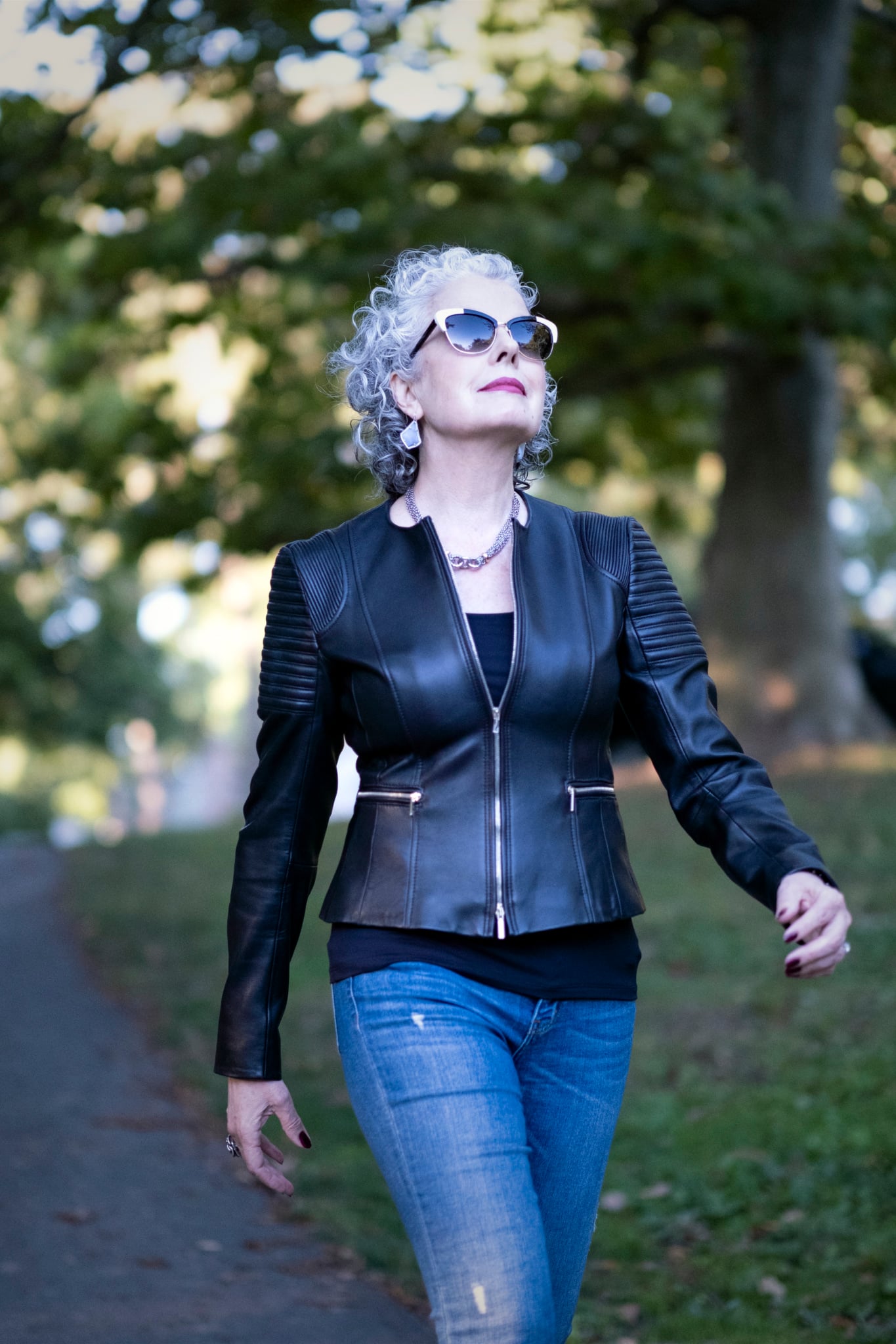 Kerry-Lou Henson in the Park featured on Ageless Style-Cindy Hattersley Design