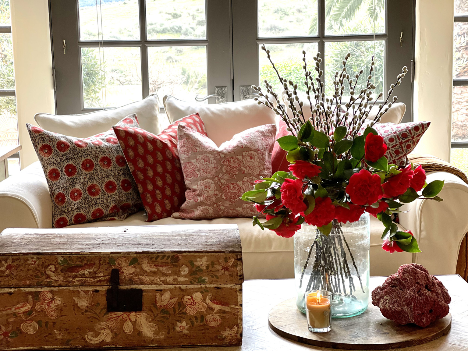 cindy hattersley spring coffee table with antique brides box