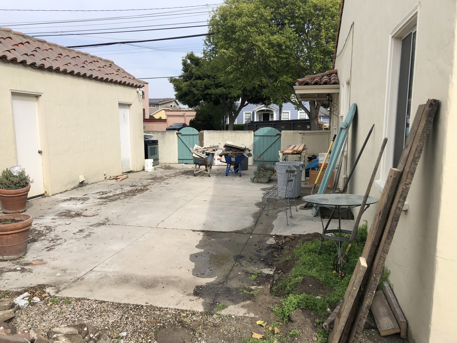 fixer upper concreted yard