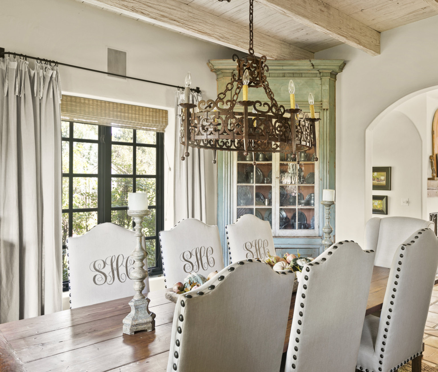 cindy hattersley's dining room in her spanish colonial