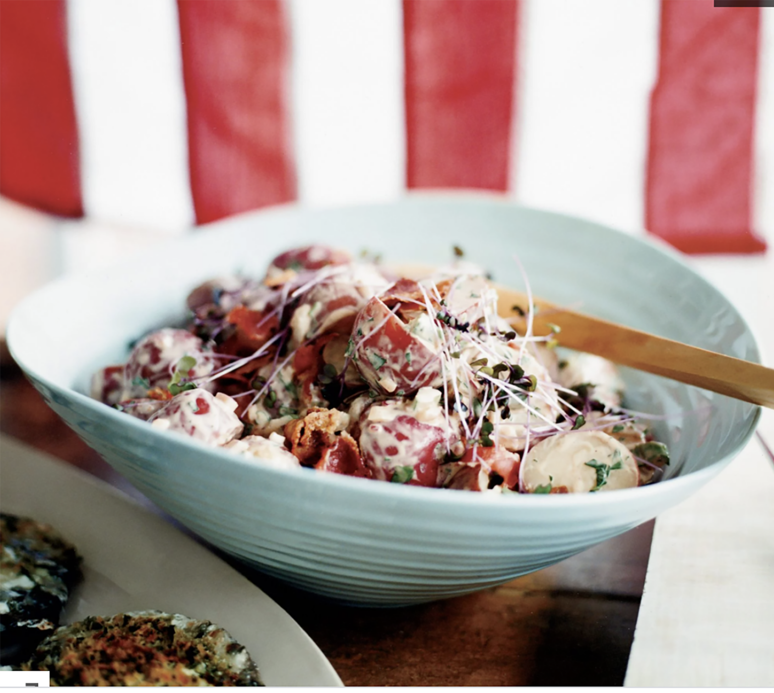 food and wine bbq potato salad