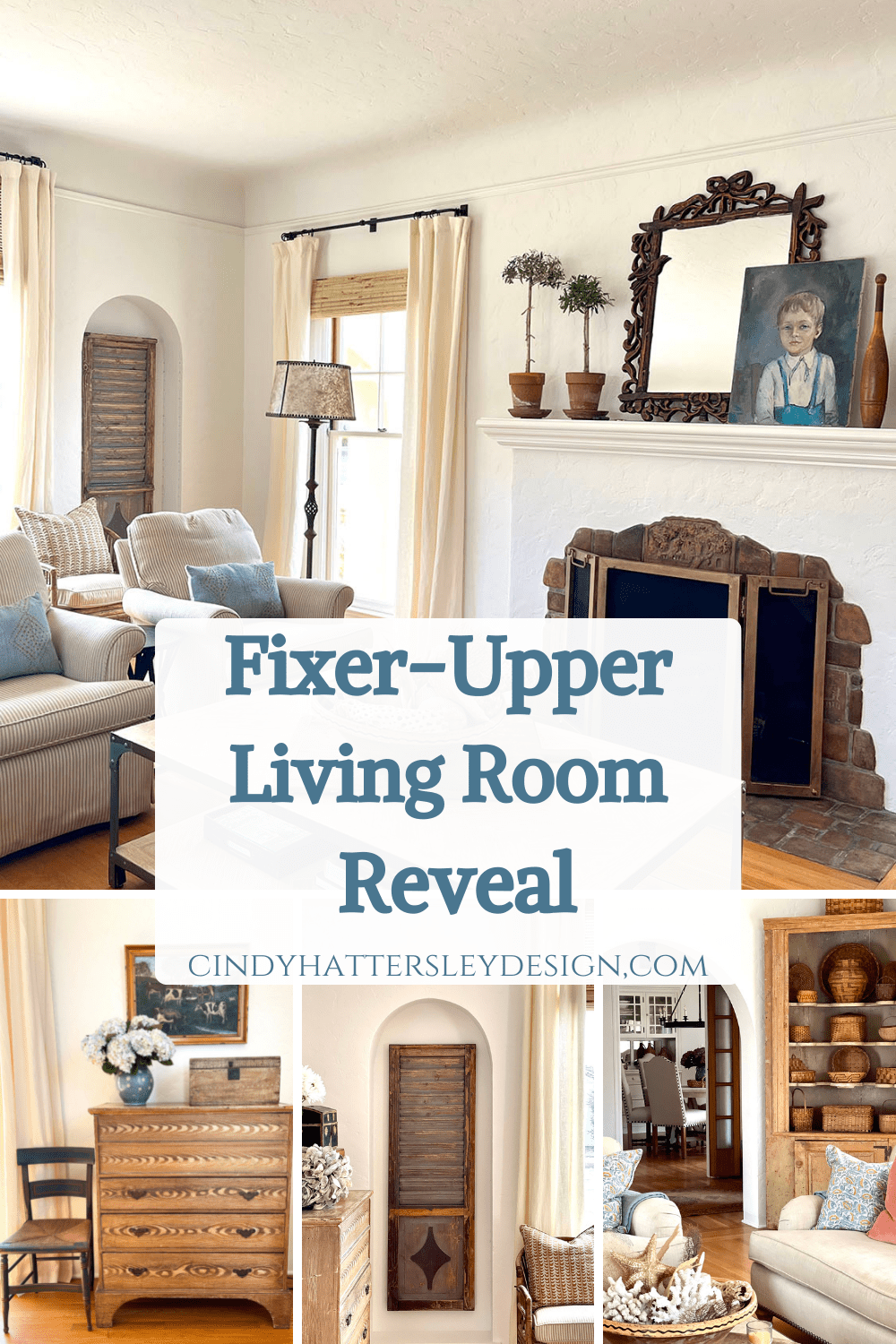 Fixer Upper Living Room Before and After