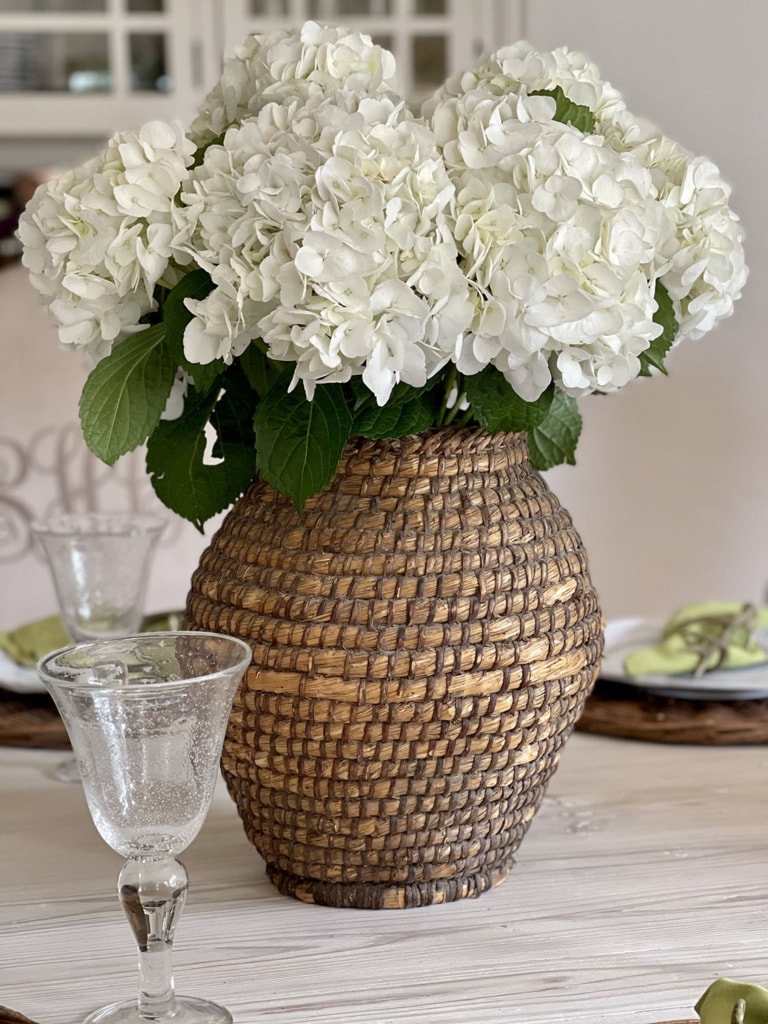 white hydrangea bouquet