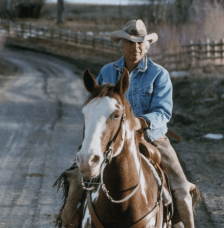 RALPH LAUREN ON HORSEBACK IN COWBORYS AND INDIANS