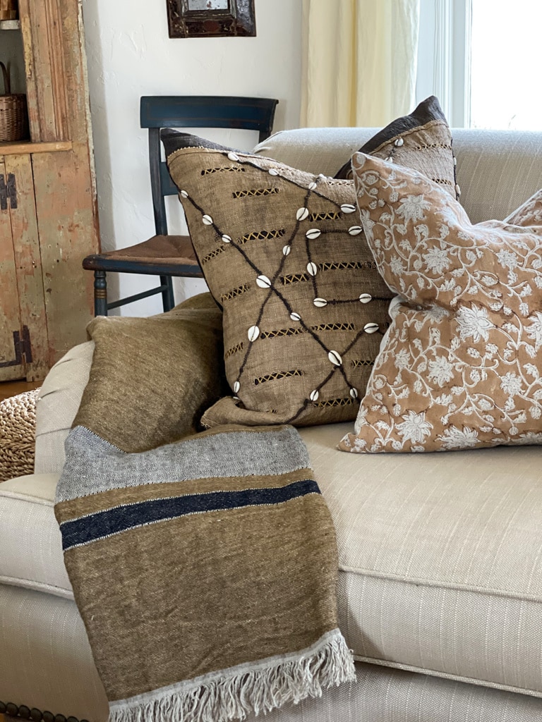 Krinto Pillows and Libeco Throw