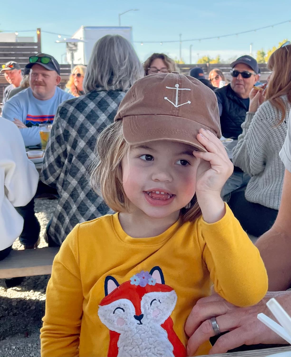 Summer-in-hat at Mule Brewwery