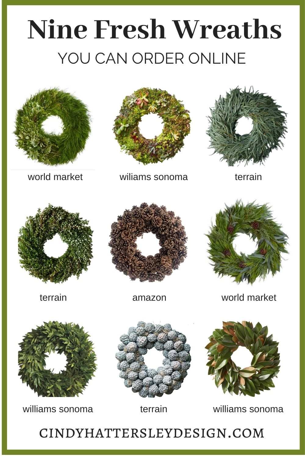 nine fresh wreaths you can order online