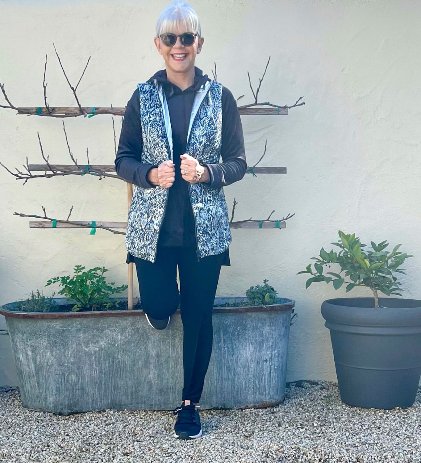 over 50 fashion blogger cindy hattersley in Chicos Vest