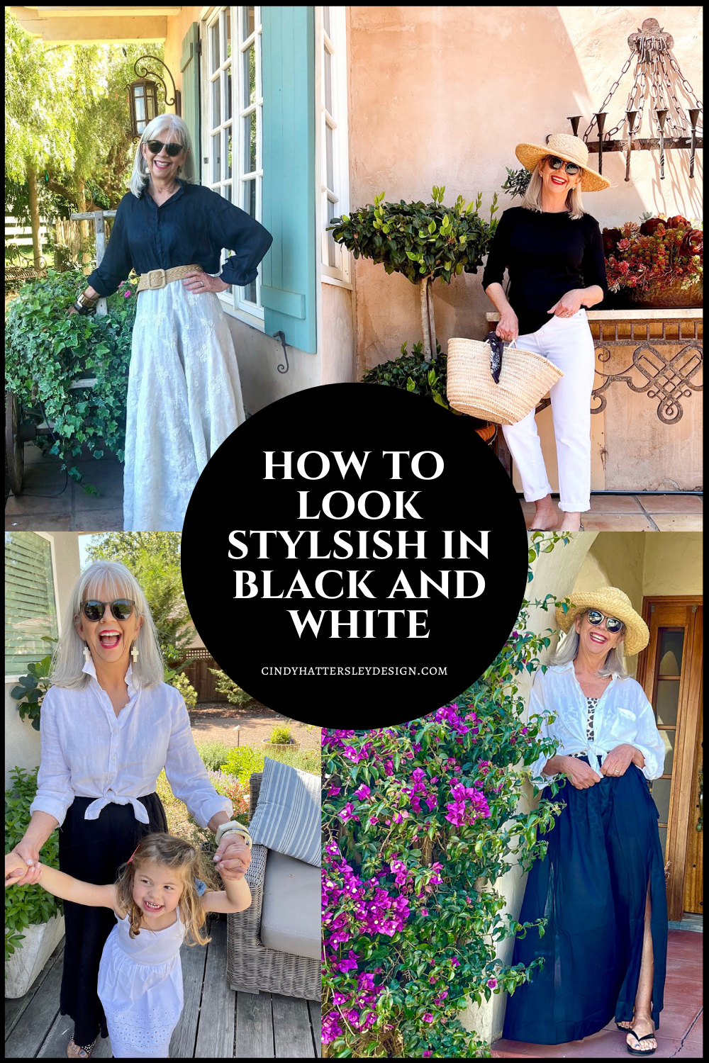 how to look stylish in black and white