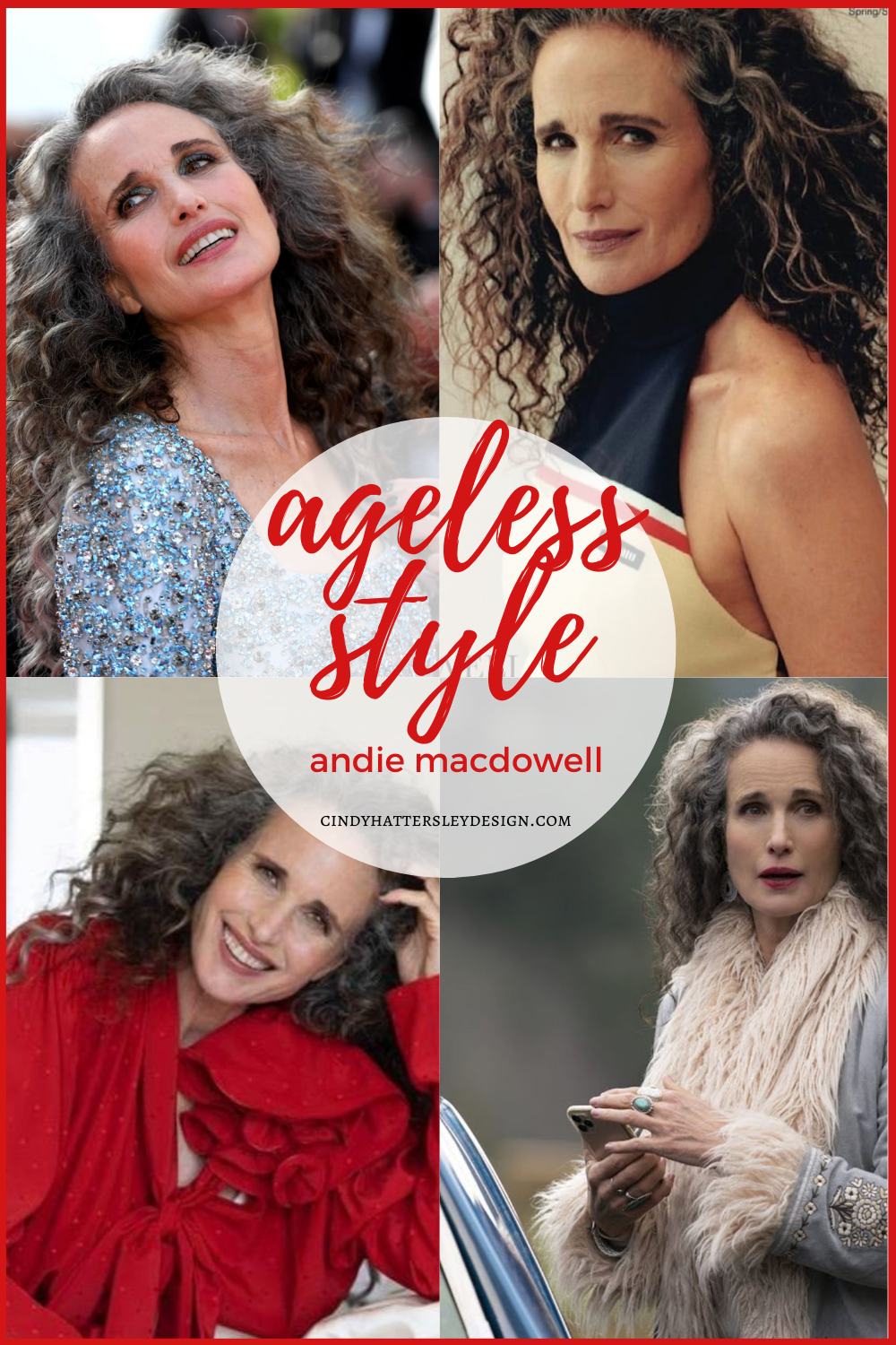 Raise Your Hand if you Love Andie MacDowell's Silver Locks