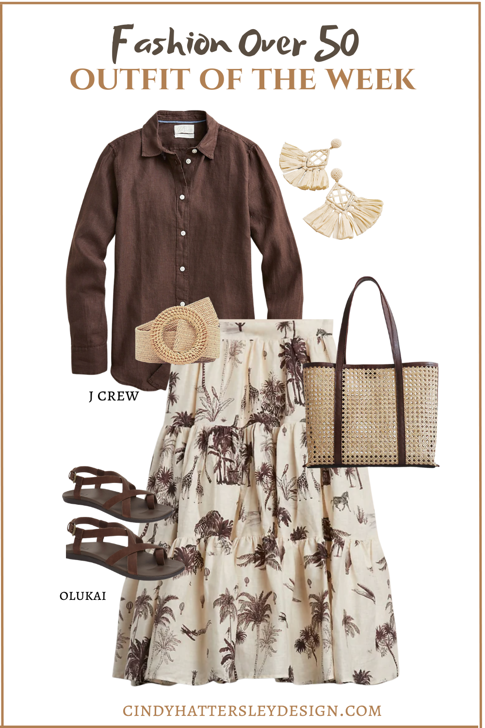 Cindy Hattersley's Outfit of the Week  featuring Banana Republic, Olukai, J Crew and Madewell