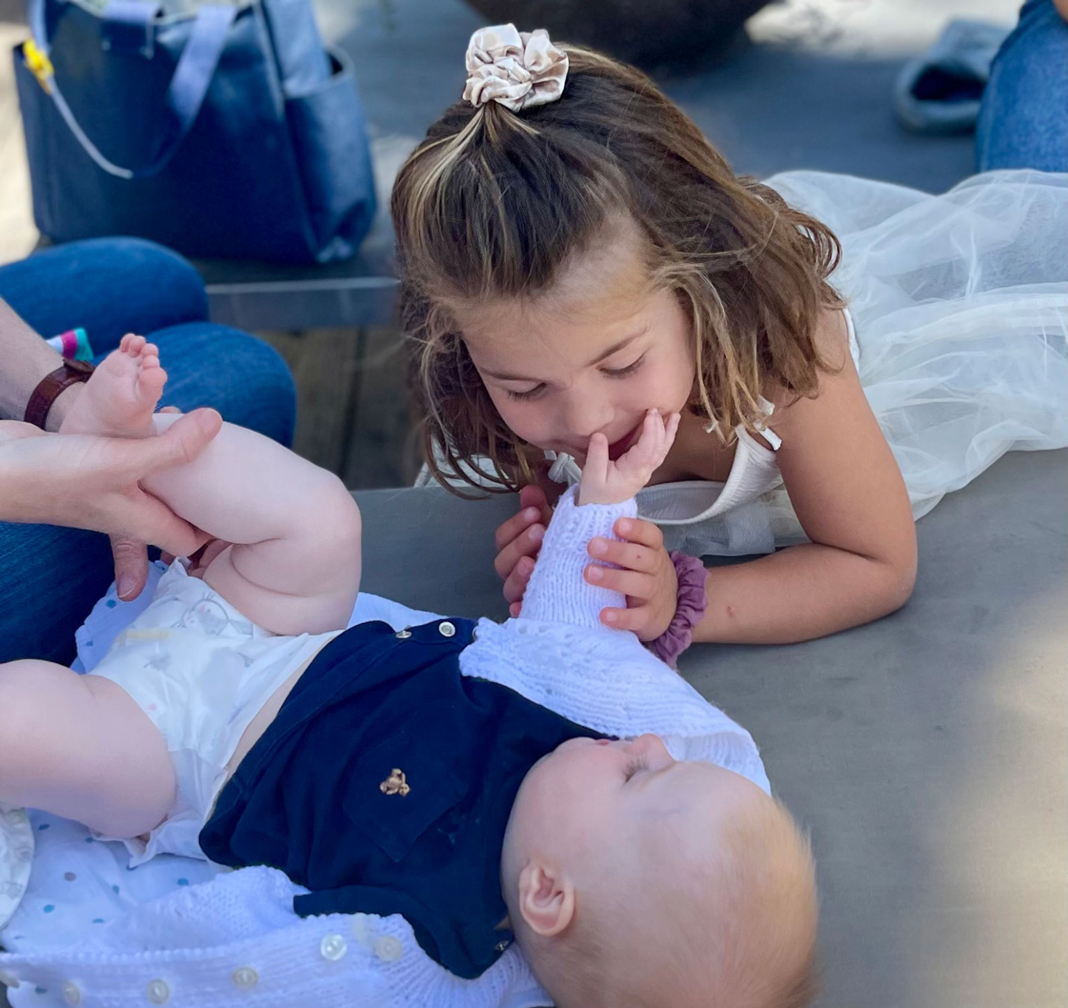 Summer-and-baby at 4th birthday party