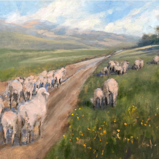 pat-huber-sheep-grazing-painting