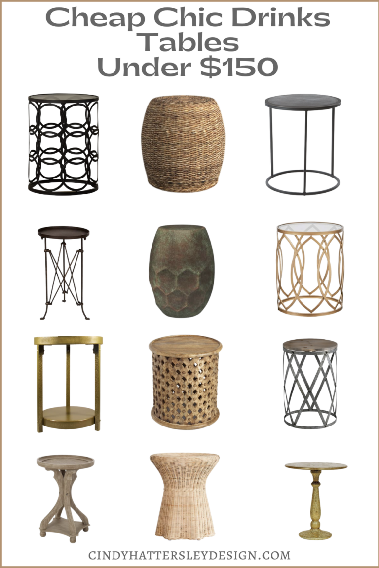 cheap chic drinks tables to complete your look