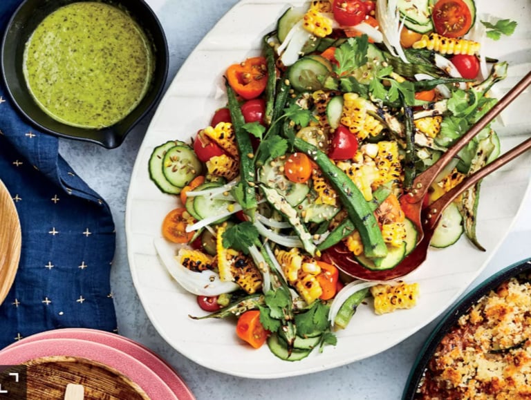 grilled-okra-corn-tomato-salad
