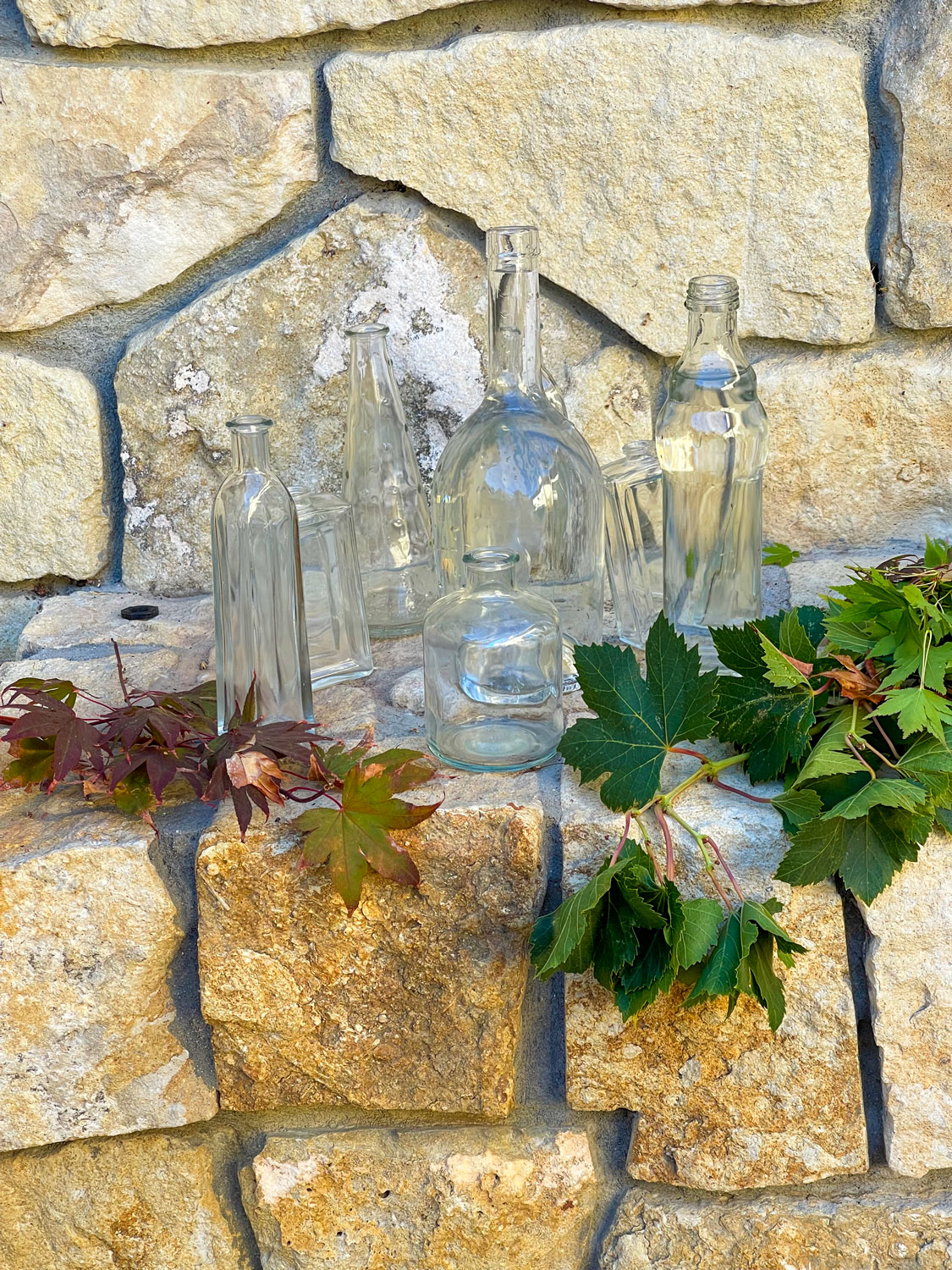 bottles for tablescape
