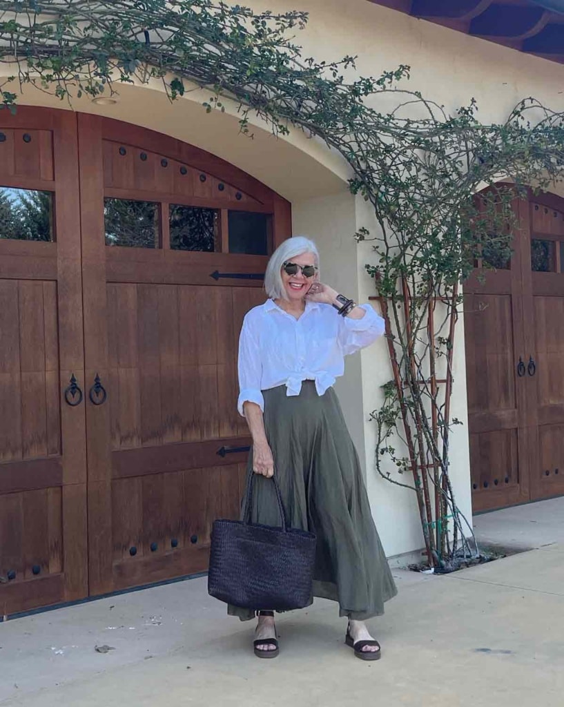 Cp shades lily skirt and cp shades linen shirt