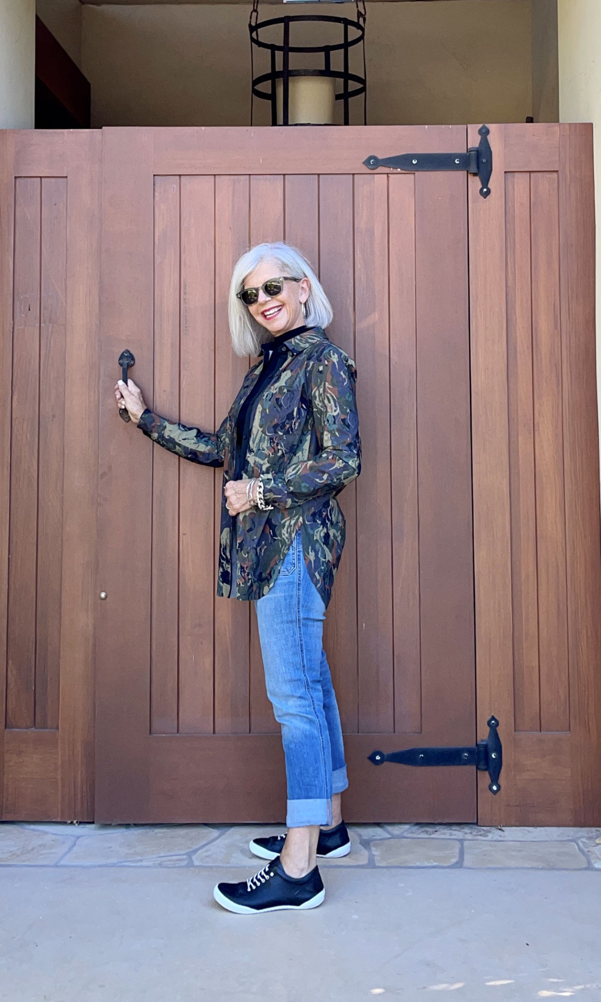cindy hattersley in lysee schiffer top and jeans
