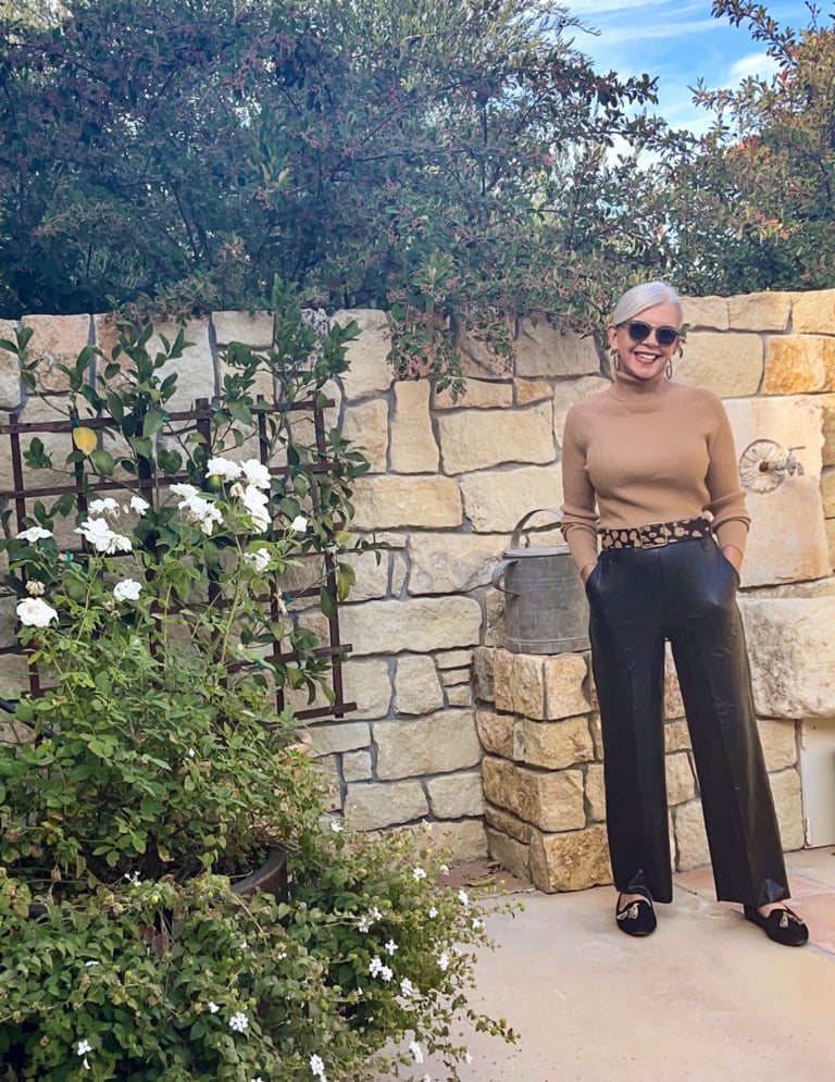 cindy hattersley in lysee-faux-leather-&-turtleneck